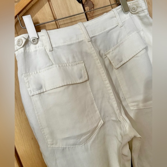 NWOT Polo Ralph Lauren Cargo Pants Women's Size 6 Ivory Drawstring Cuffs - Picture 7 of 10